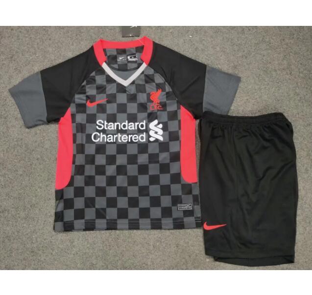 Liverpool Kids Third Away Soccer Kits Shirt With Shorts 2020/21